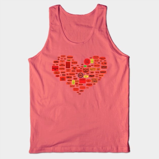 Grocery Store Heart Tank Top by kthorjensen